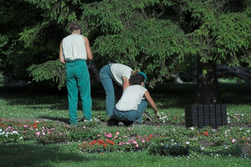 Close-up of adaptive gardening tools and an accessible planting bed.